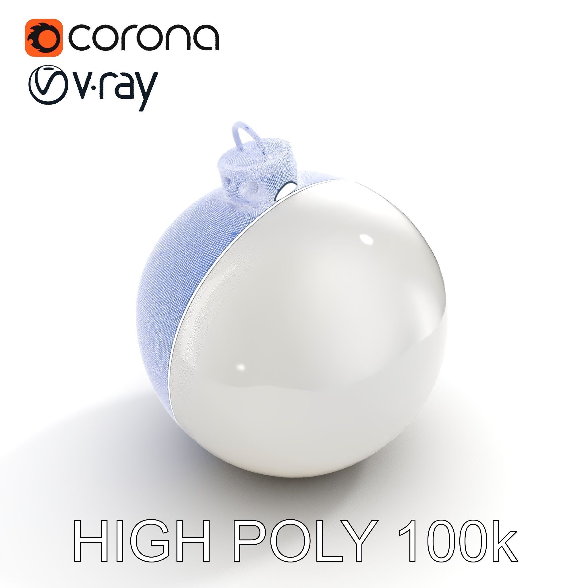 Christmas Ornament Sphere Model Pack Low-poly 3D model_24