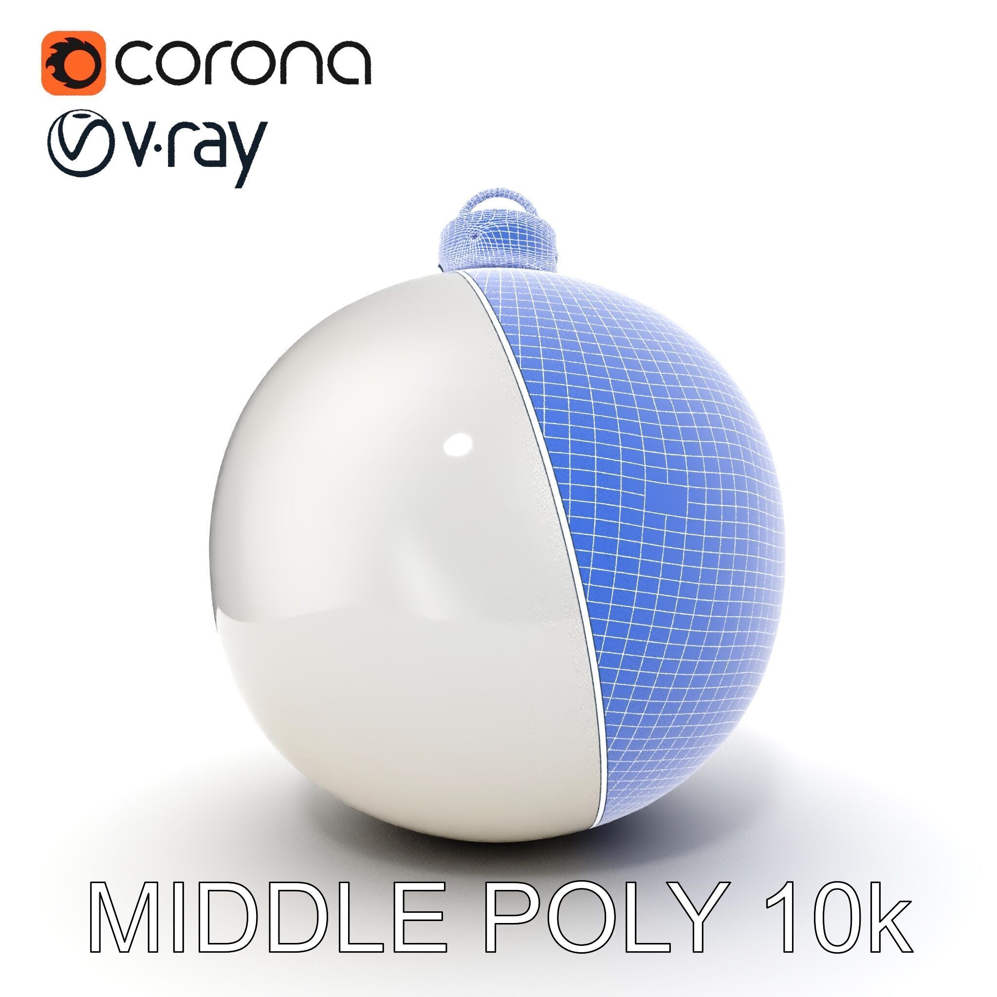 Christmas Ornament Sphere Model Pack Low-poly 3D model_31