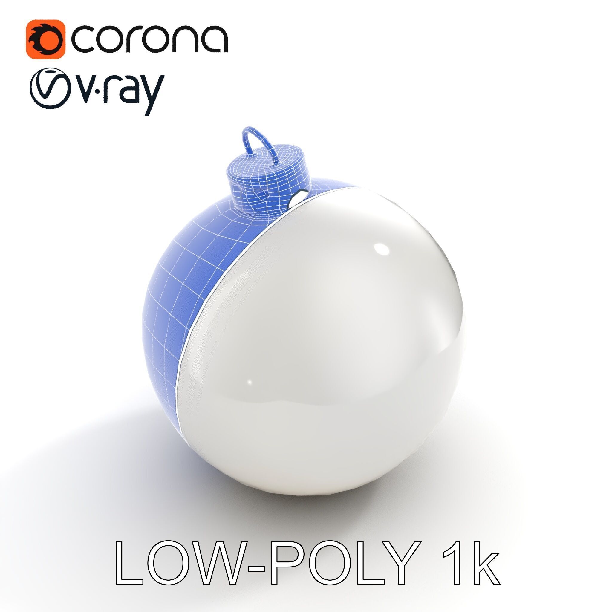 Christmas Ornament Sphere Model Pack Low-poly 3D model_23