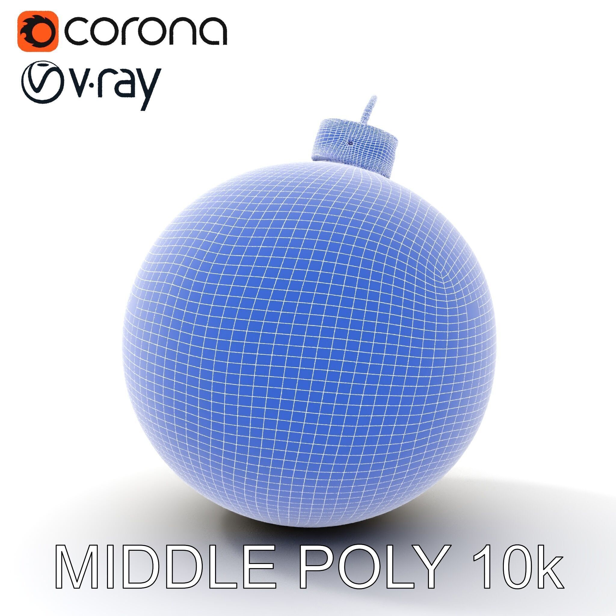 Christmas Ornament Sphere Model Pack Low-poly 3D model_19