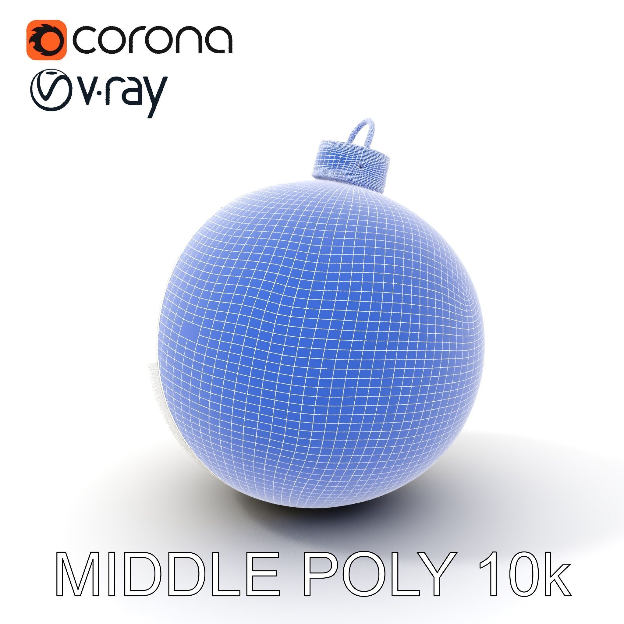 Christmas Ornament Sphere Model Pack Low-poly 3D model_8