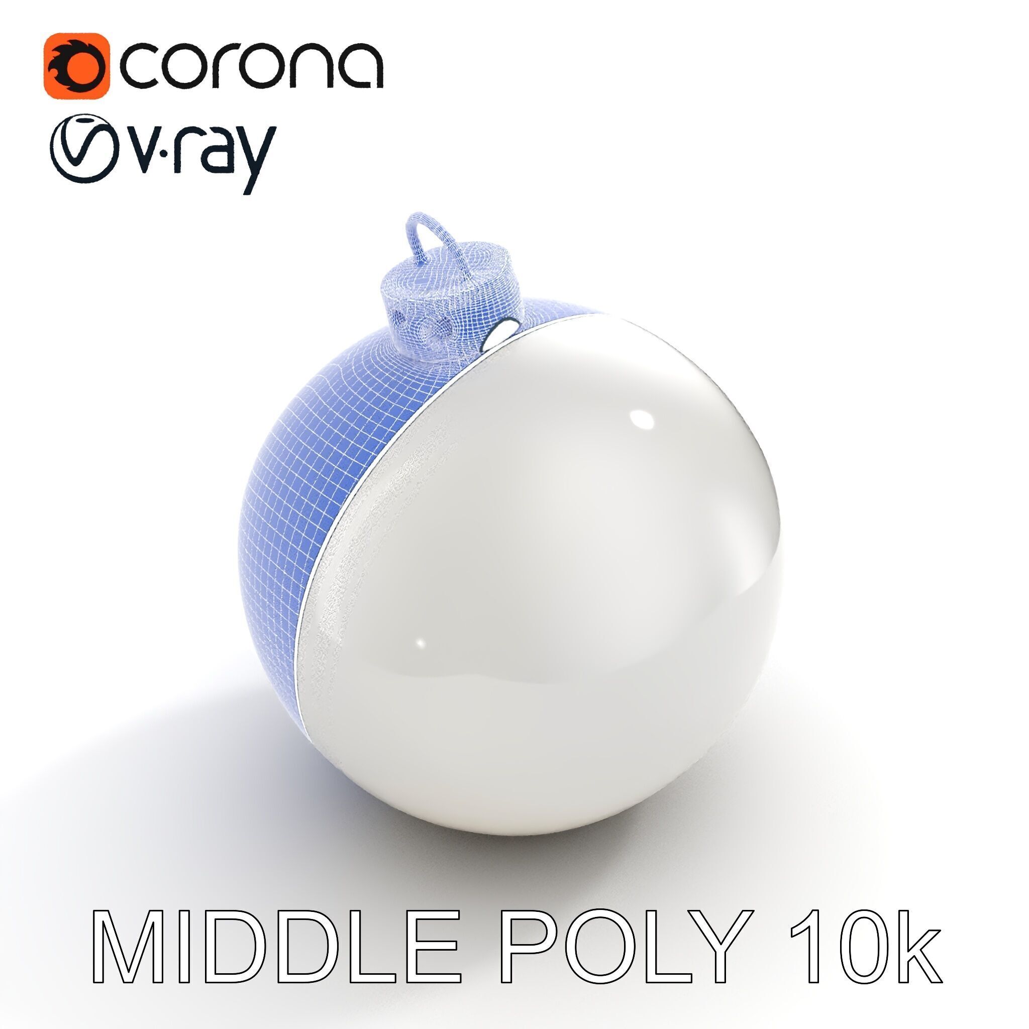 Christmas Ornament Sphere Model Pack Low-poly 3D model_28