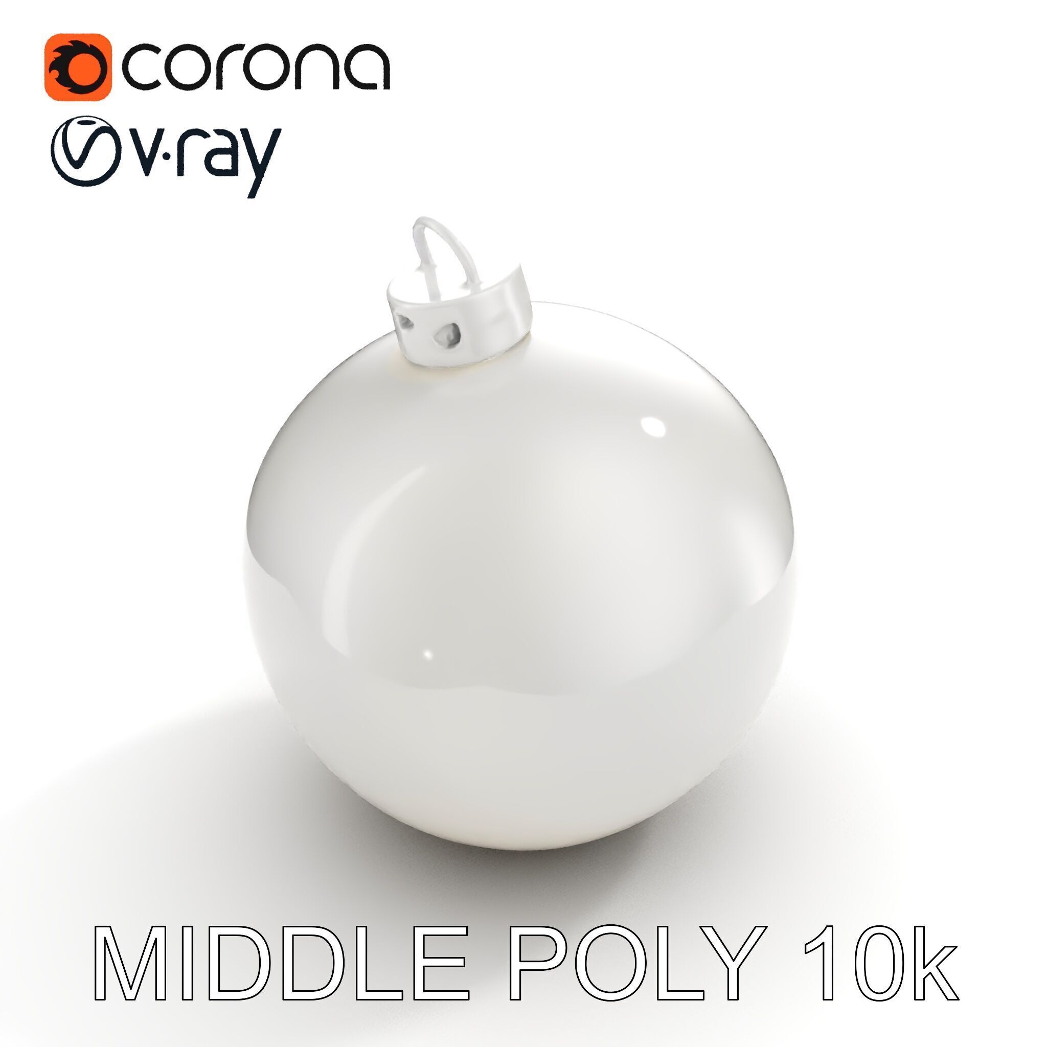 Christmas Ornament Sphere Model Pack Low-poly 3D model_22