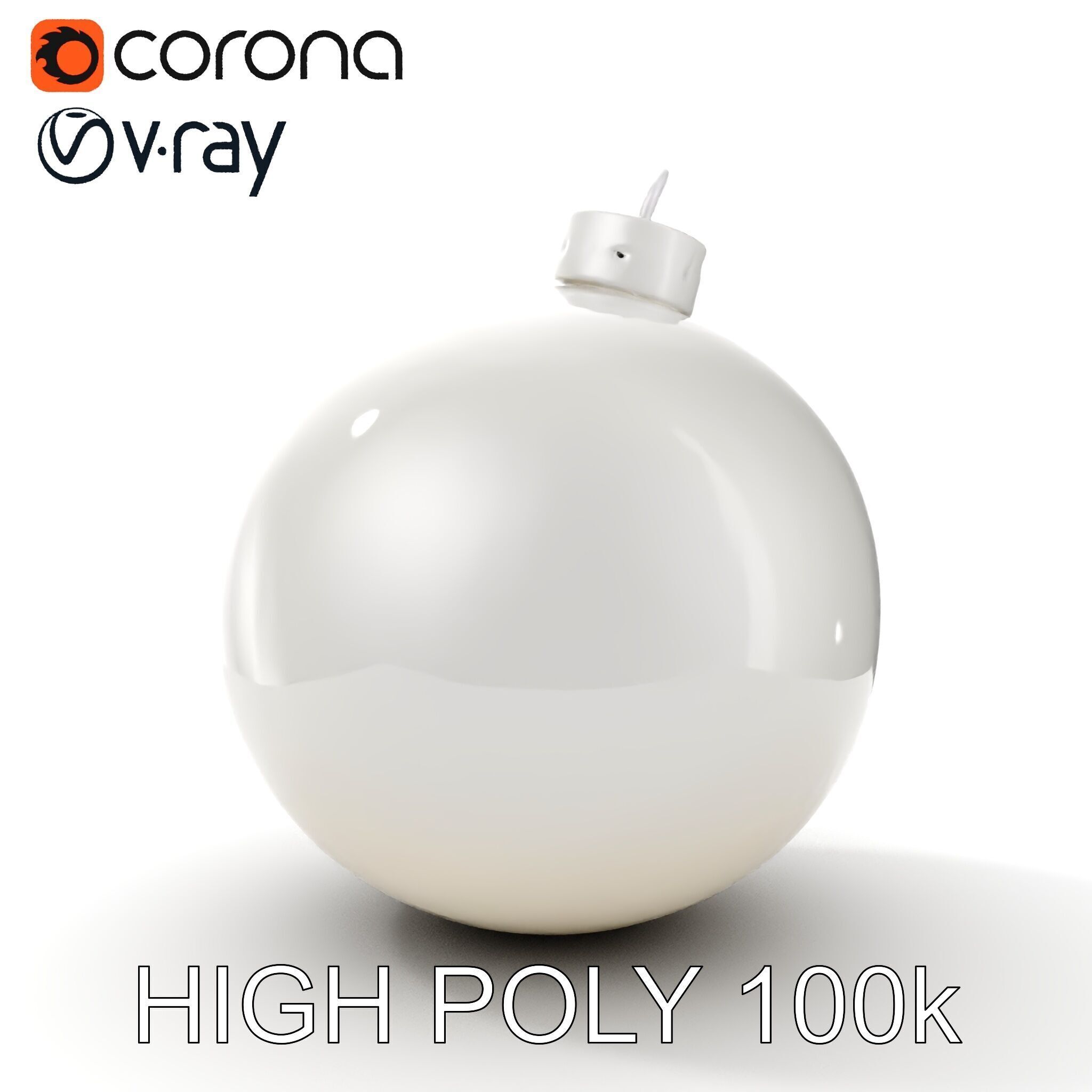 Christmas Ornament Sphere Model Pack Low-poly 3D model_18