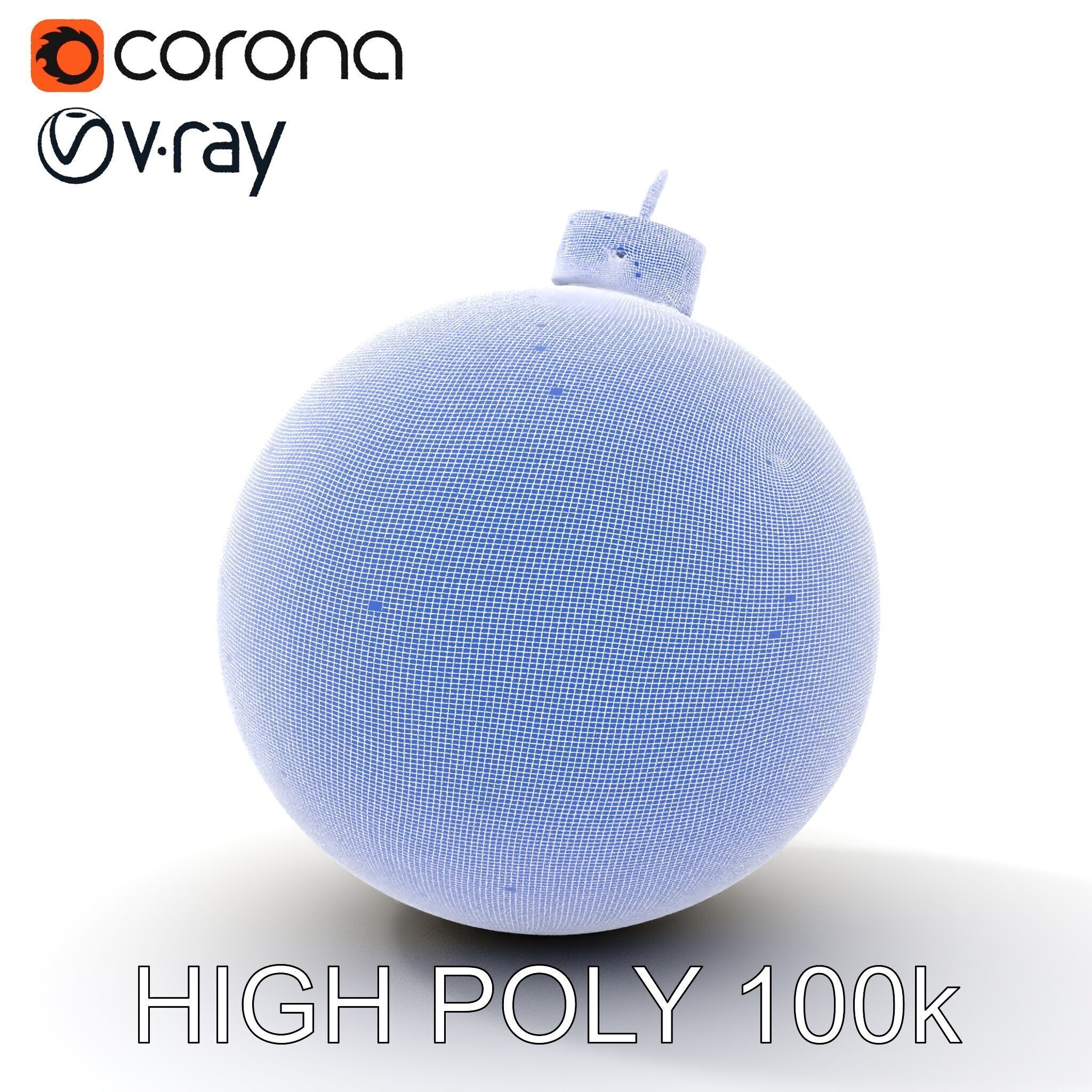 Christmas Ornament Sphere Model Pack Low-poly 3D model_21