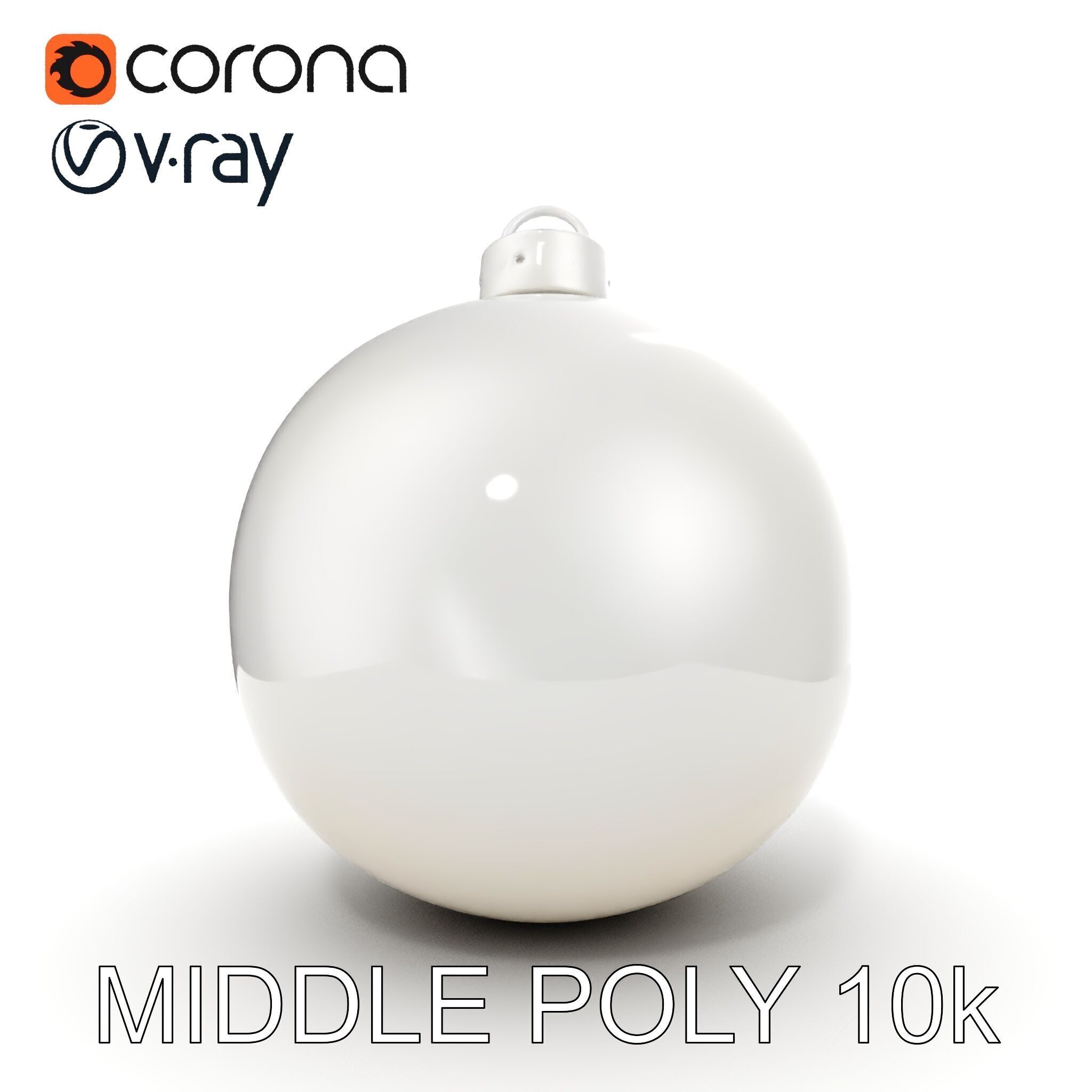 Christmas Ornament Sphere Model Pack Low-poly 3D model_25