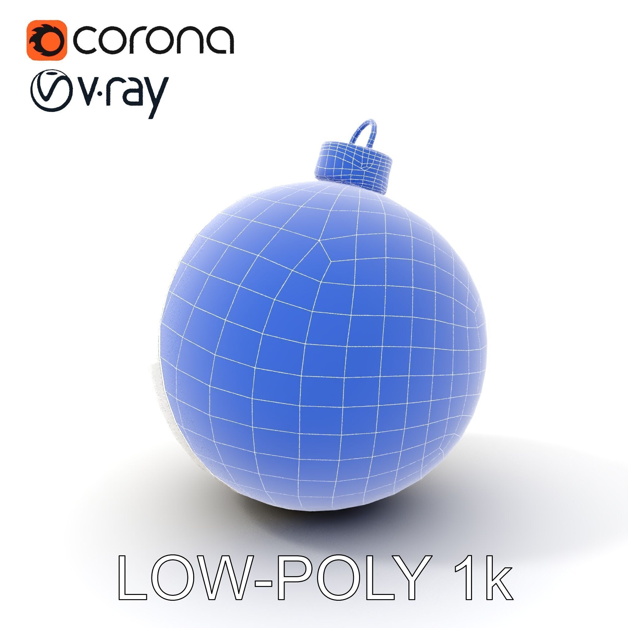 Christmas Ornament Sphere Model Pack Low-poly 3D model_32