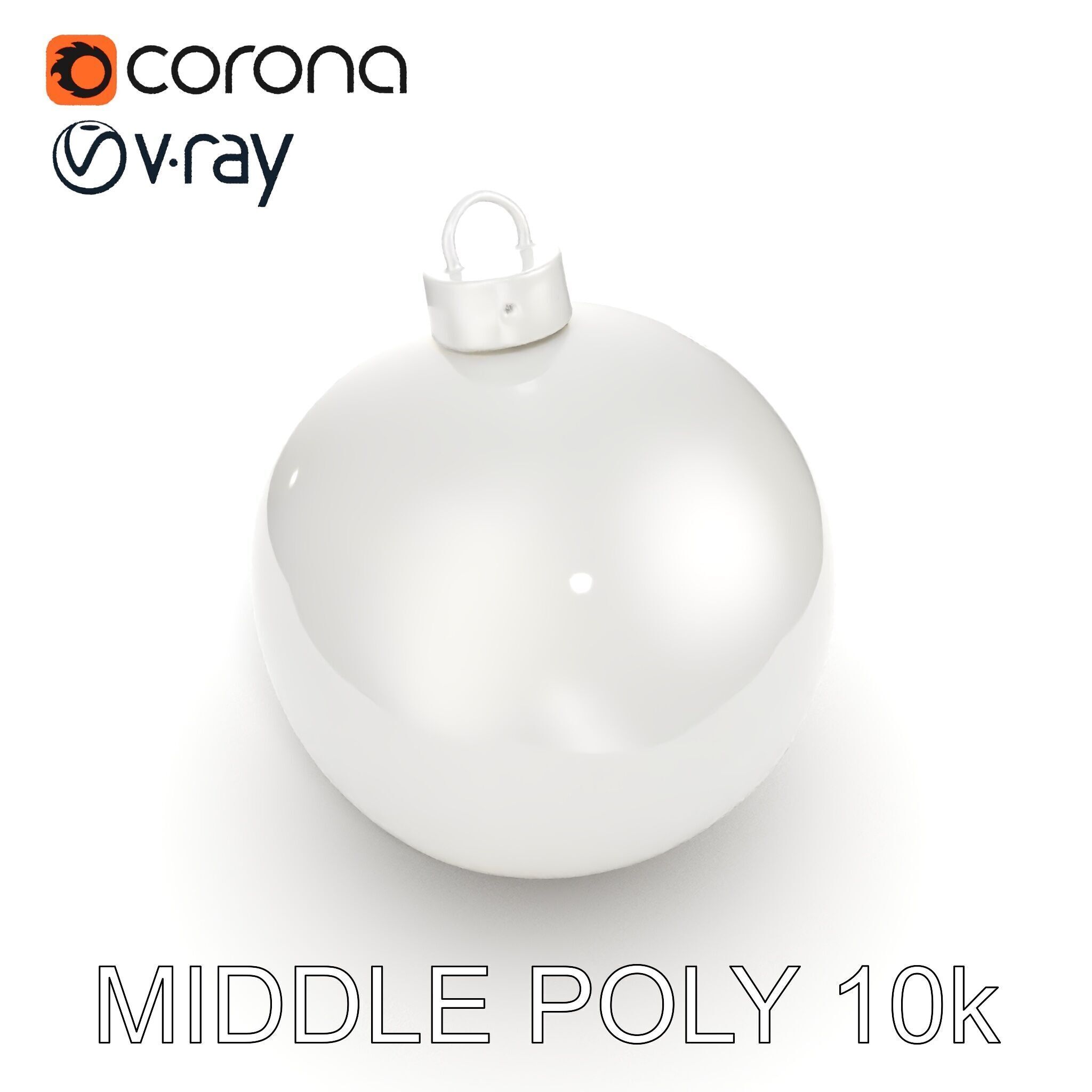 Christmas Ornament Sphere Model Pack Low-poly 3D model_13
