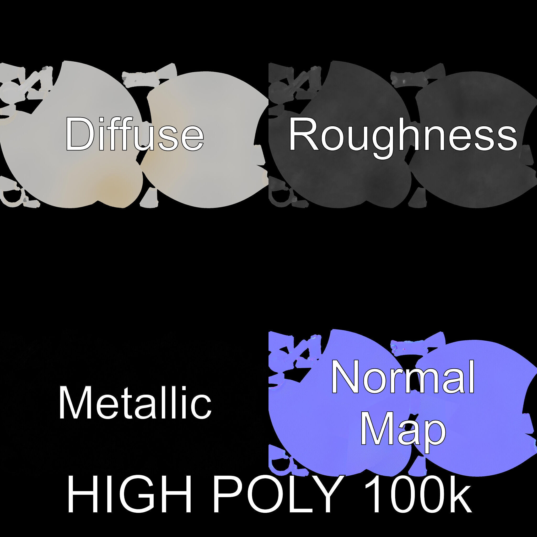 Christmas Ornament Sphere Model Pack Low-poly 3D model_3