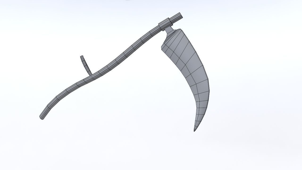 Zombie Scythe Low-poly 3D model_11