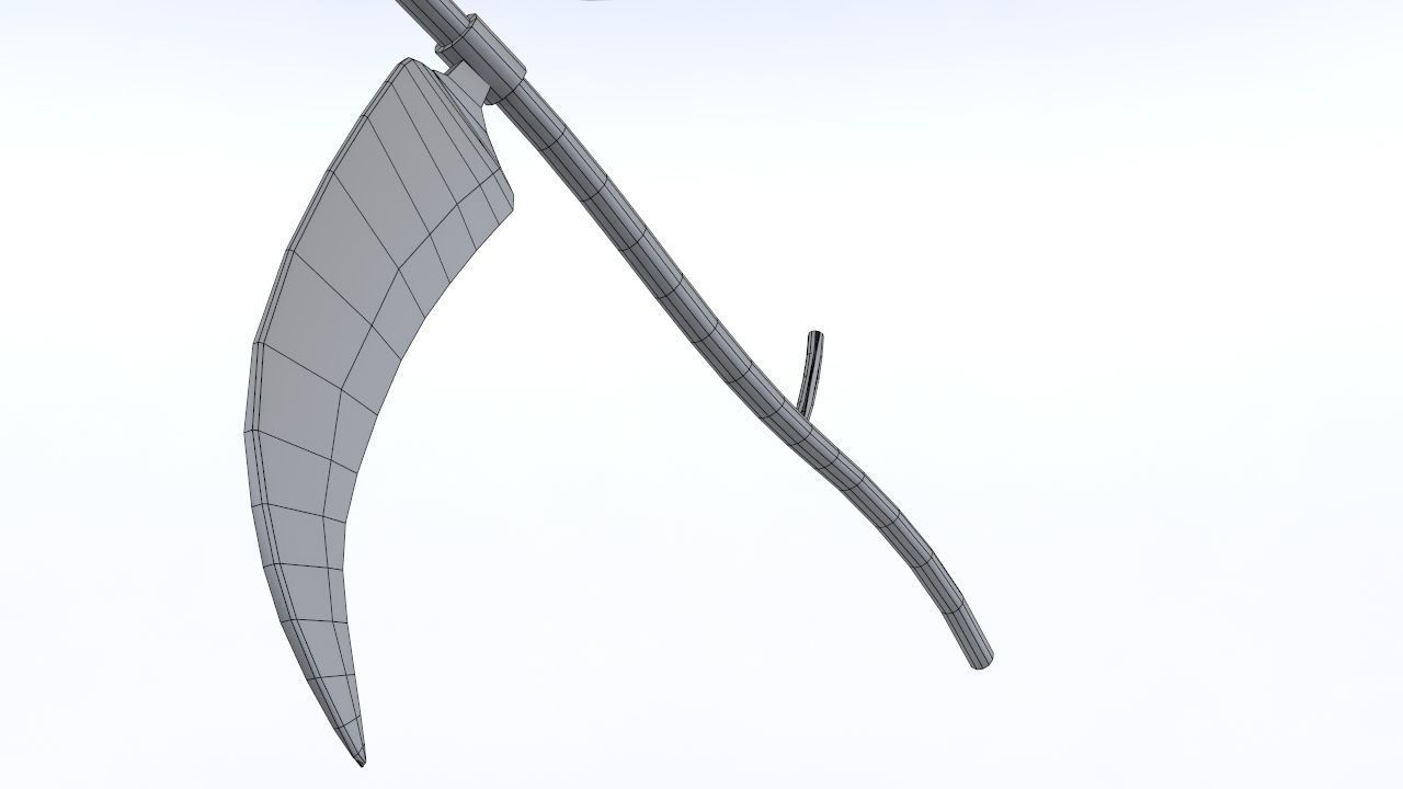 Zombie Scythe Low-poly 3D model_10