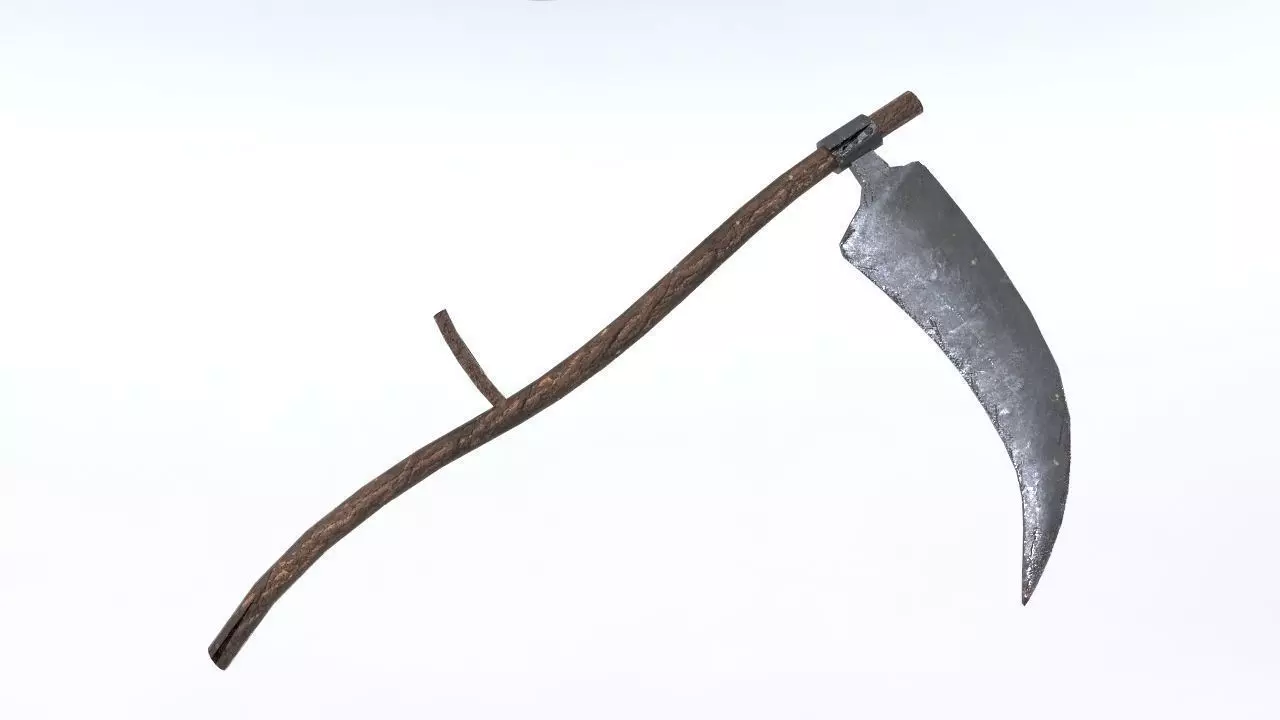 Zombie Scythe Low-poly 3D model_0