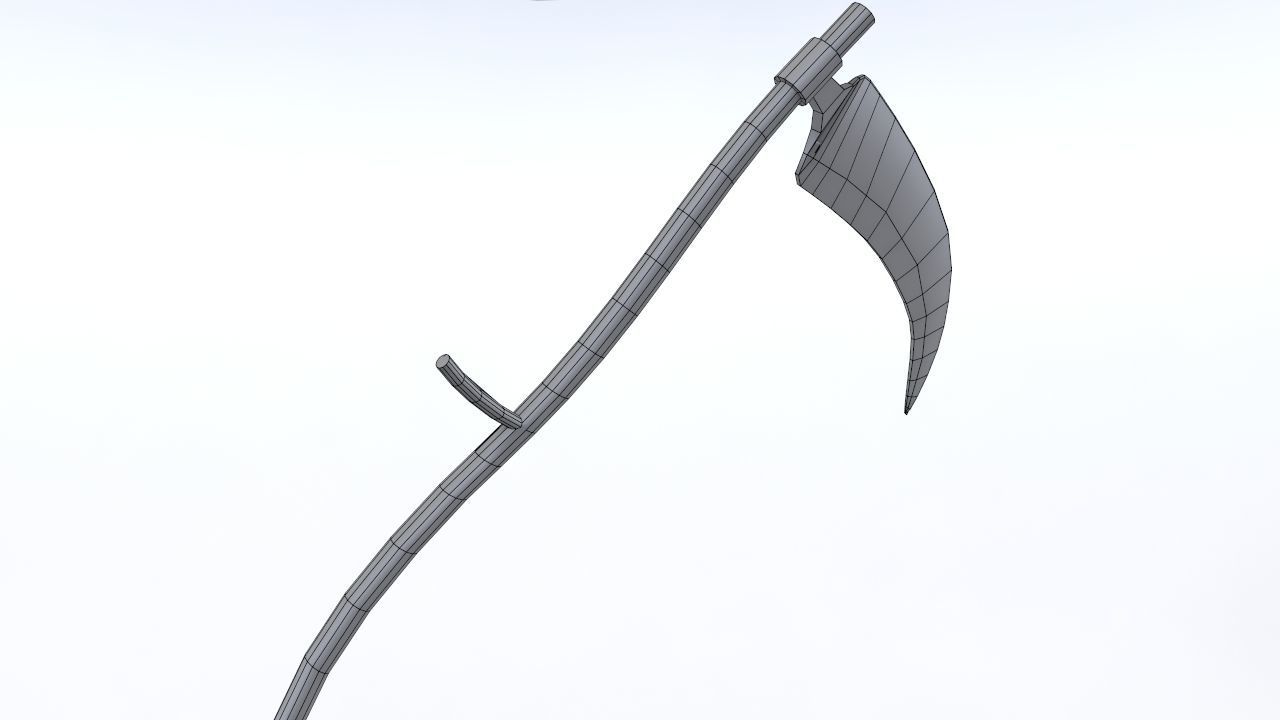 Zombie Scythe Low-poly 3D model_9