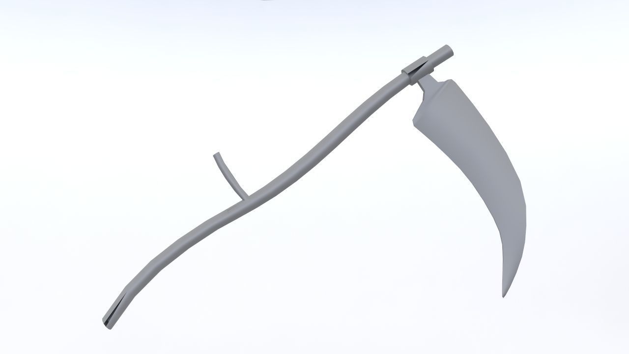 Zombie Scythe Low-poly 3D model_4
