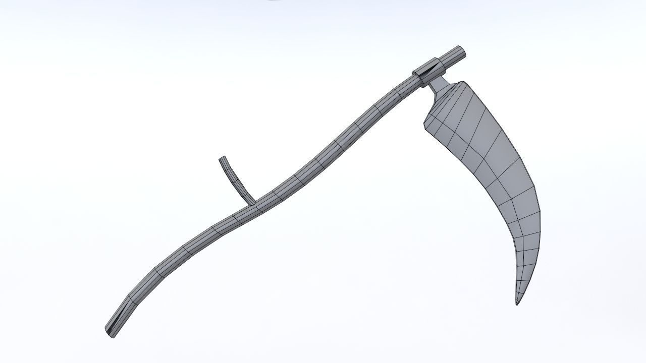 Zombie Scythe Low-poly 3D model_8