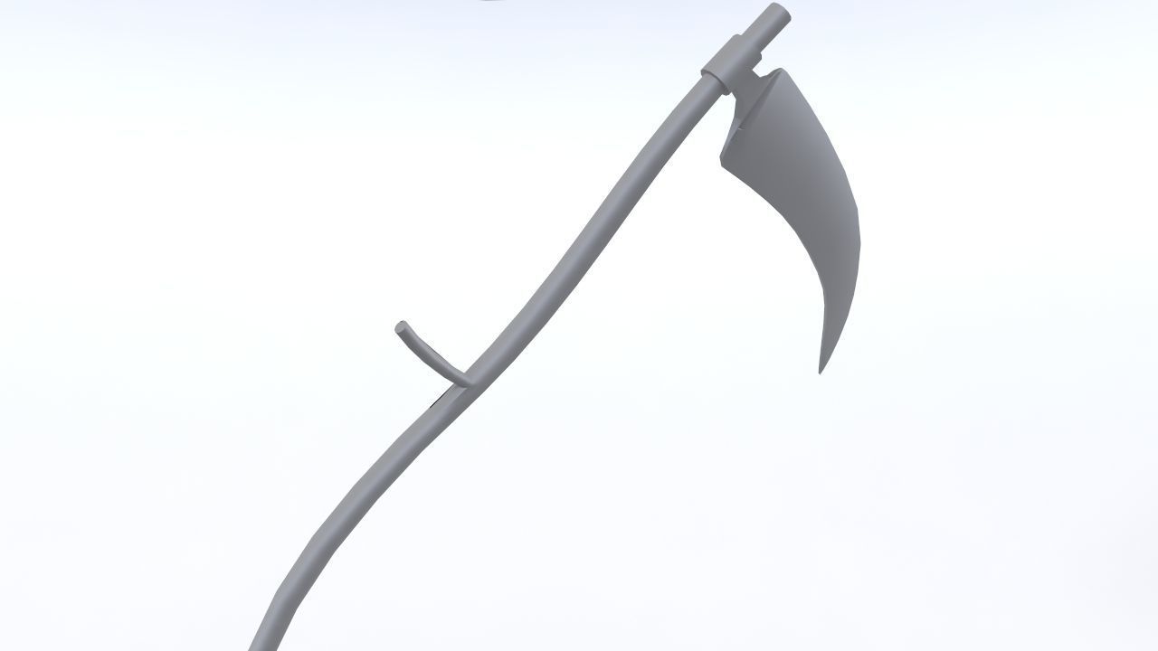 Zombie Scythe Low-poly 3D model_7