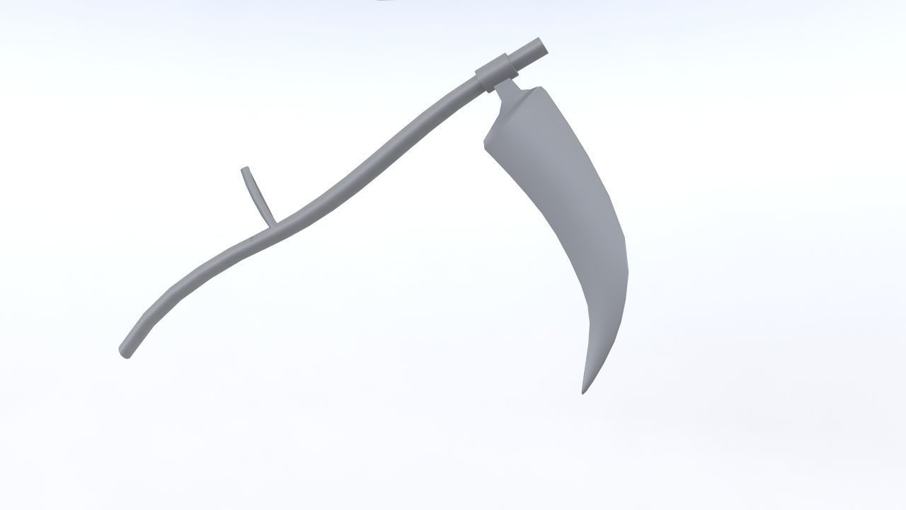 Zombie Scythe Low-poly 3D model_6