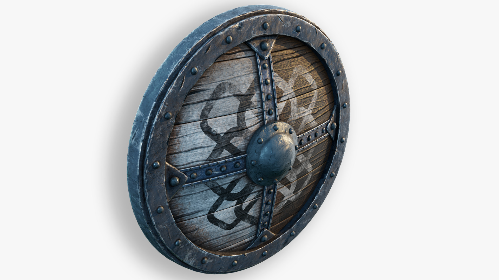 Viking Shield Design 02 3D model_3