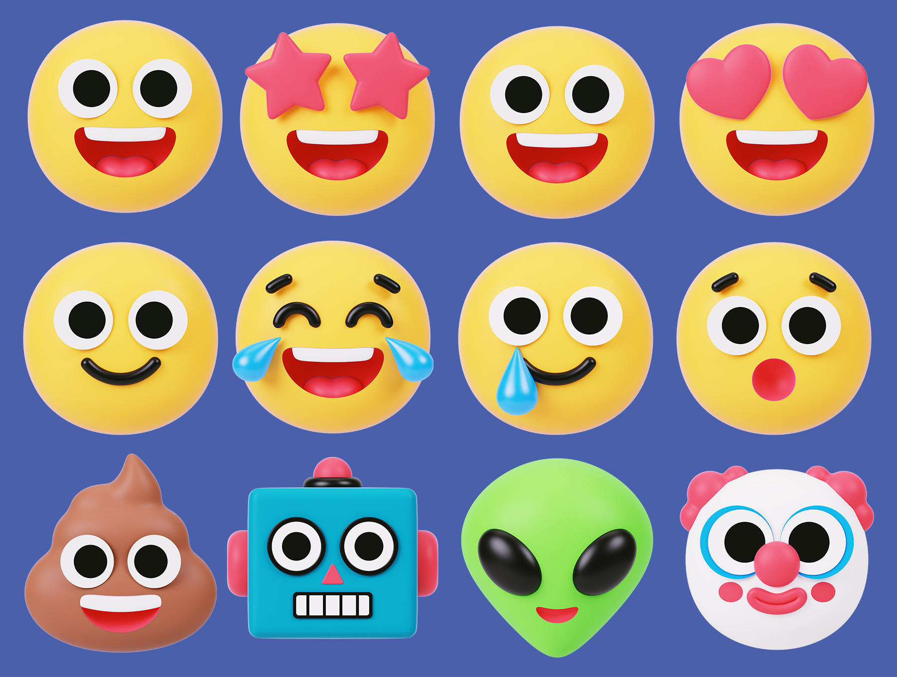 Emojis 3D Icon Pack 3D model_4