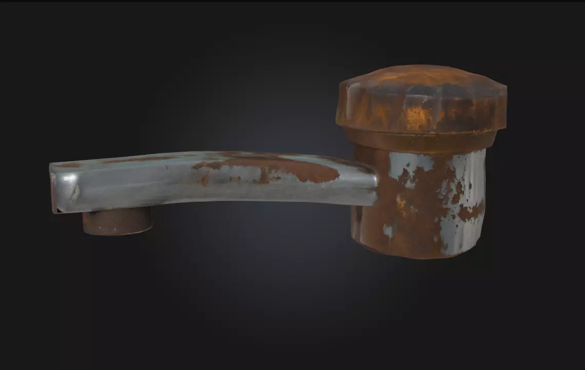 Rusty Faucet Weathered Water  3D model_0