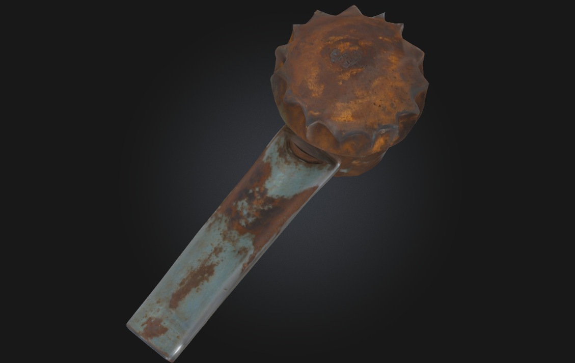Rusty Faucet Weathered Water  3D model_4