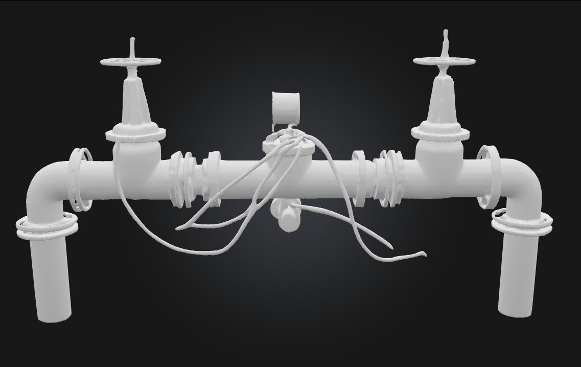 Steampunk Valve Assembly Ornate Mechanical 3D model_5