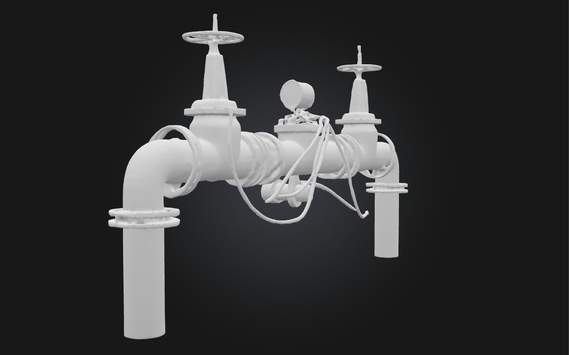 Steampunk Valve Assembly Ornate Mechanical 3D model_6