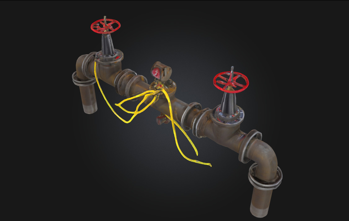 Steampunk Valve Assembly Ornate Mechanical 3D model_1