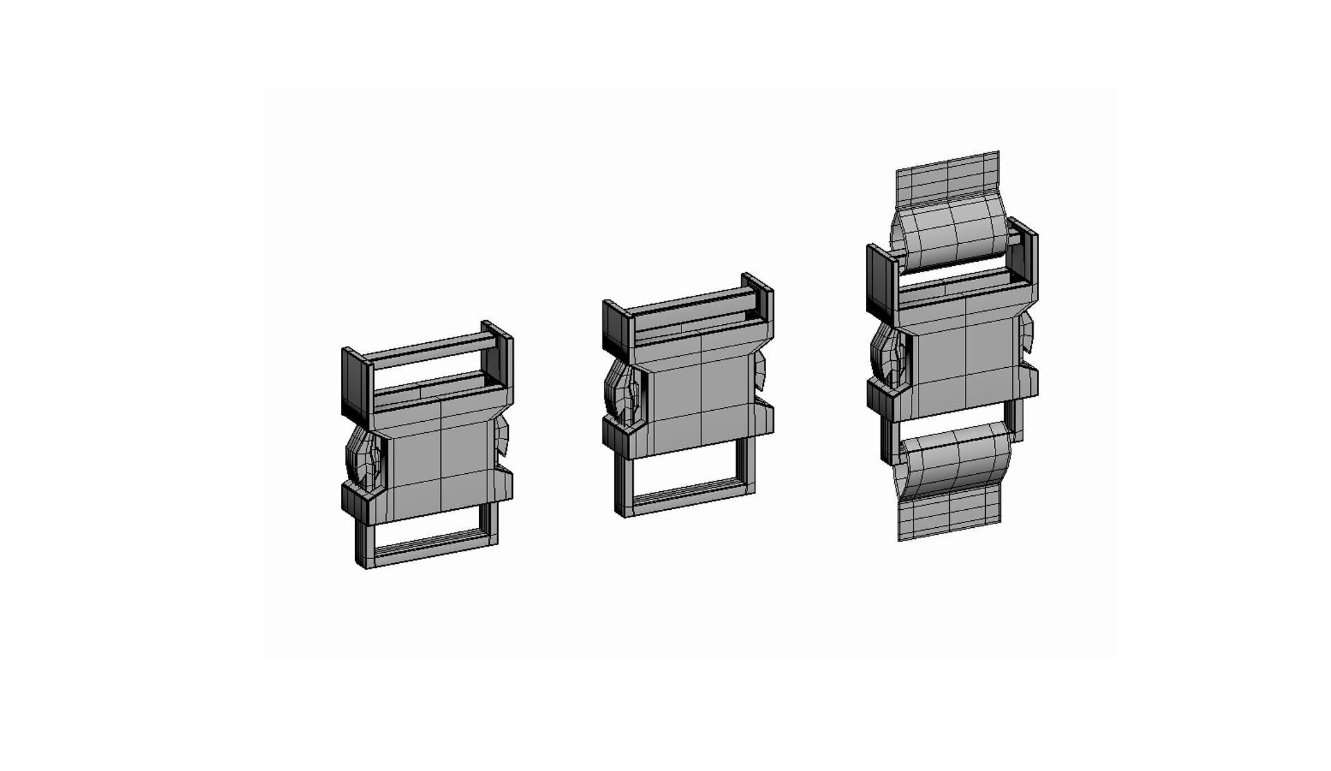 clips low poly Low-poly 3D model_1