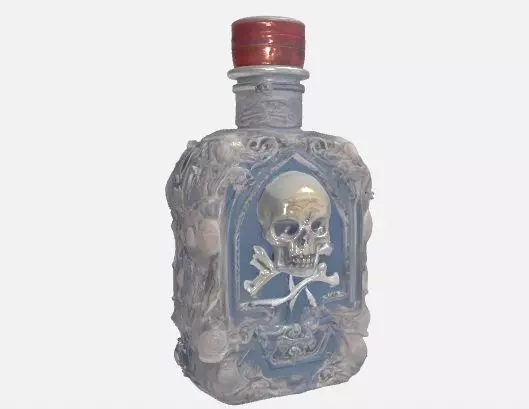 pirate bottle rum 3D print model_0