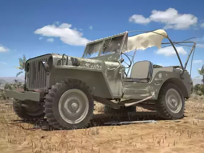 Jeep Willys Damaged