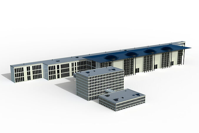 Skyport One International Airport Low-poly 3D model