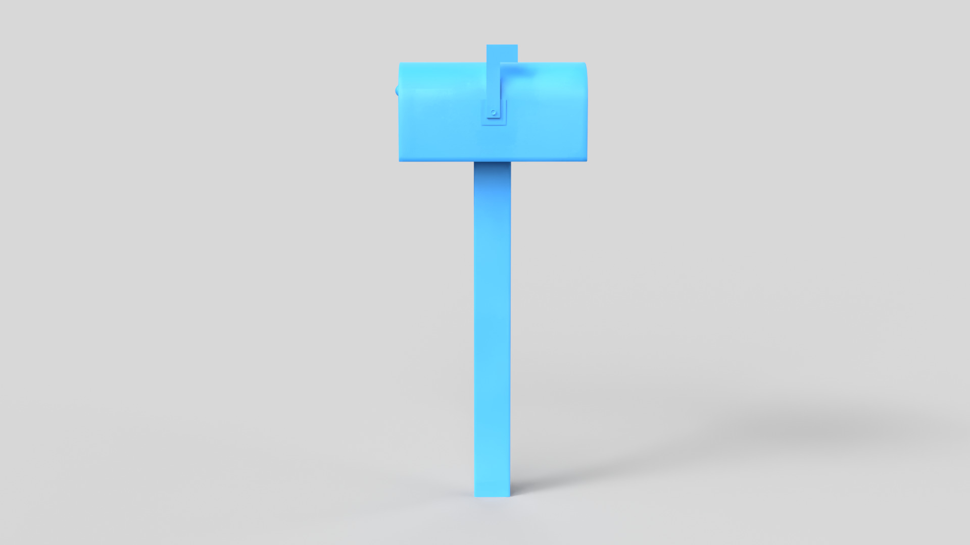 Mailbox Low-poly 3D model_2
