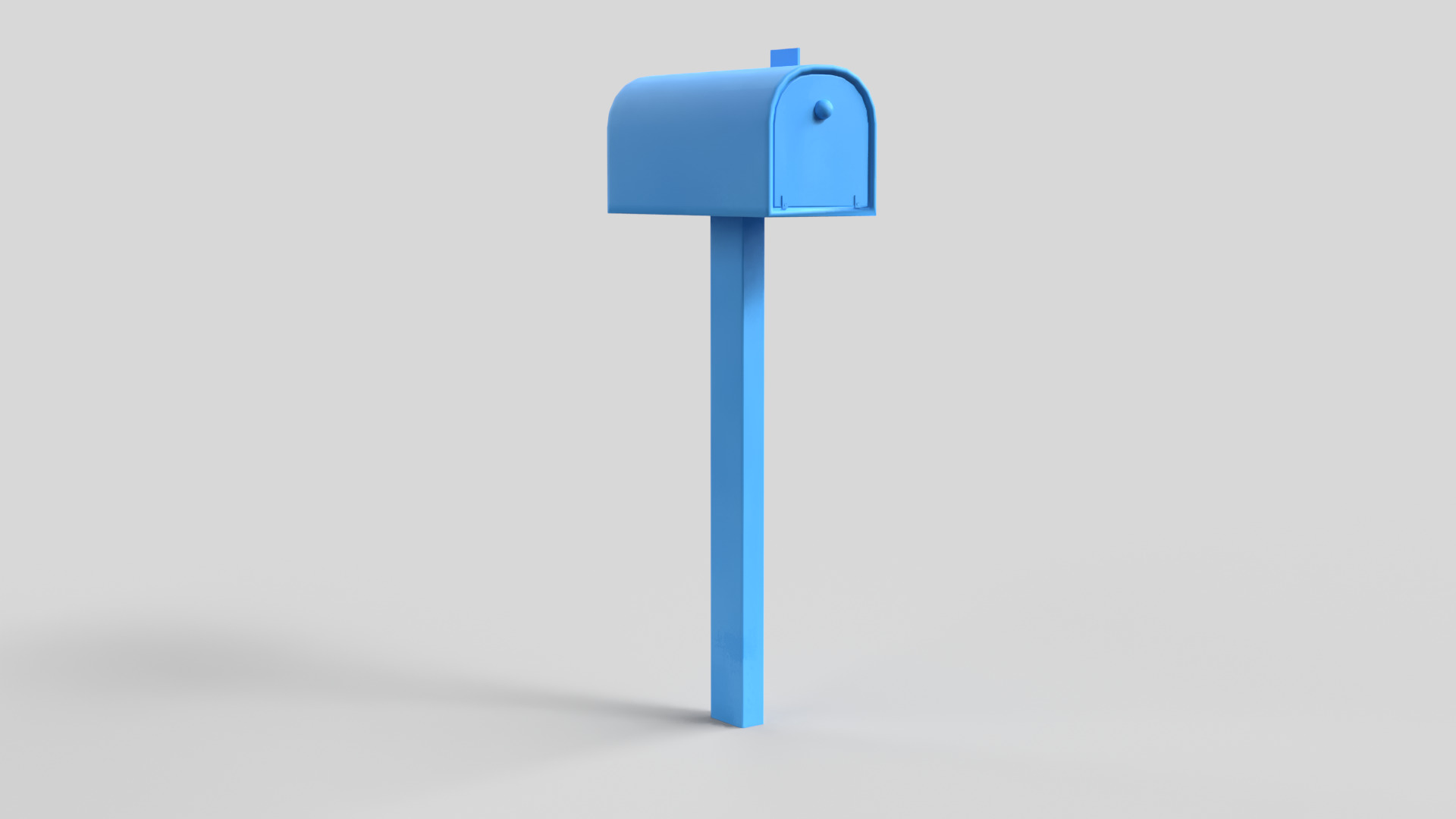 Mailbox Low-poly 3D model_1