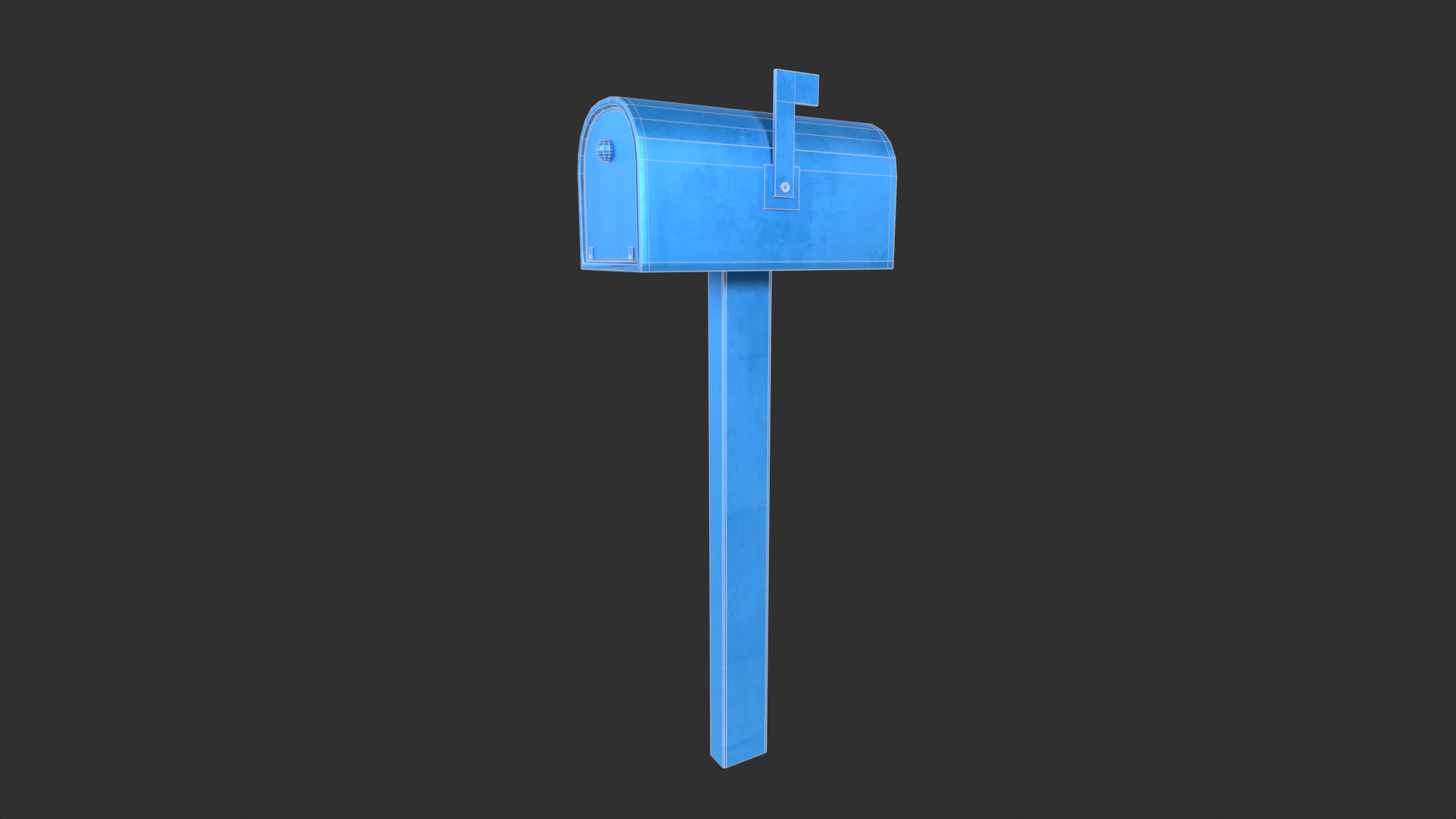 Mailbox Low-poly 3D model_8