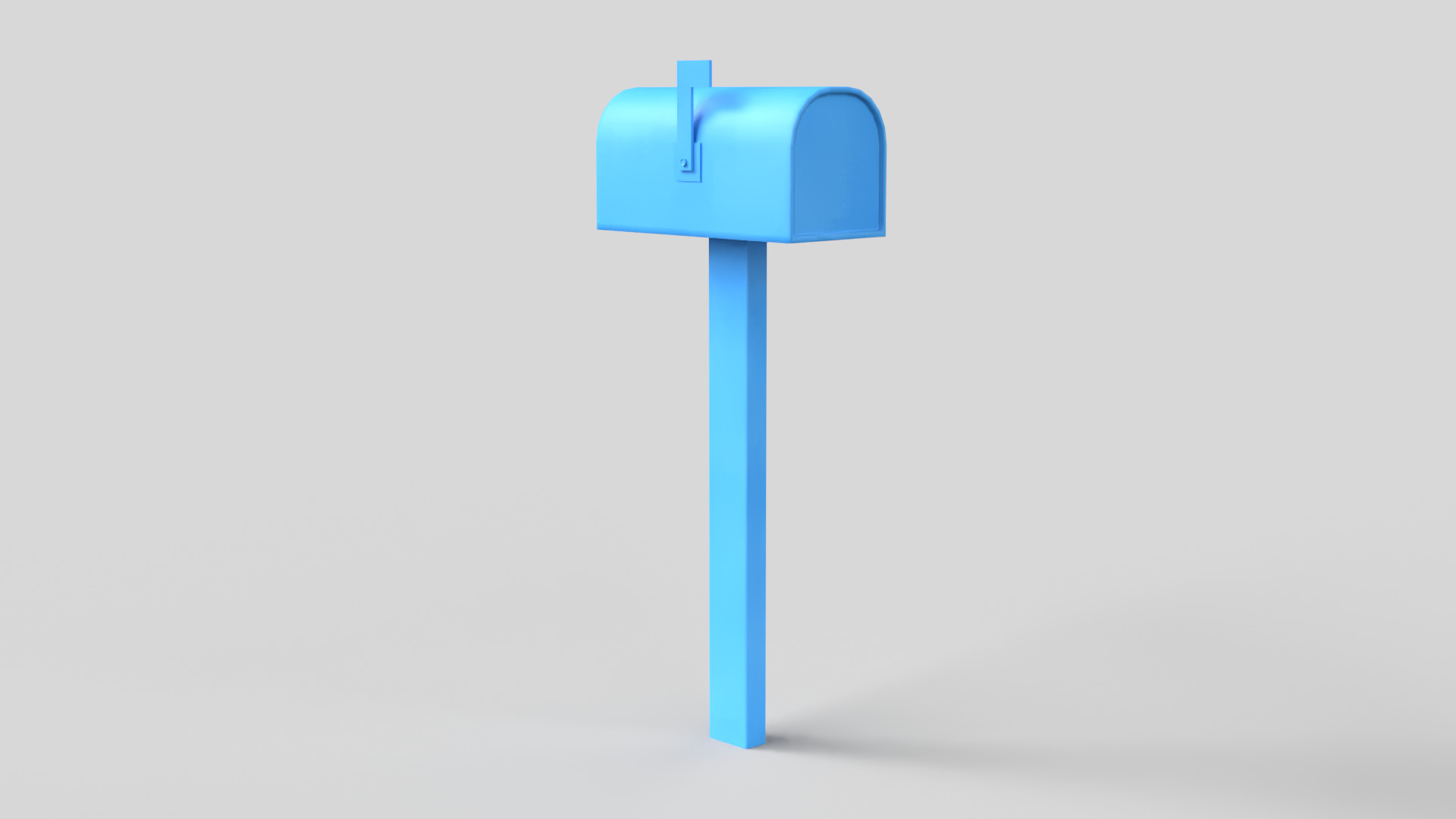 Mailbox Low-poly 3D model_5