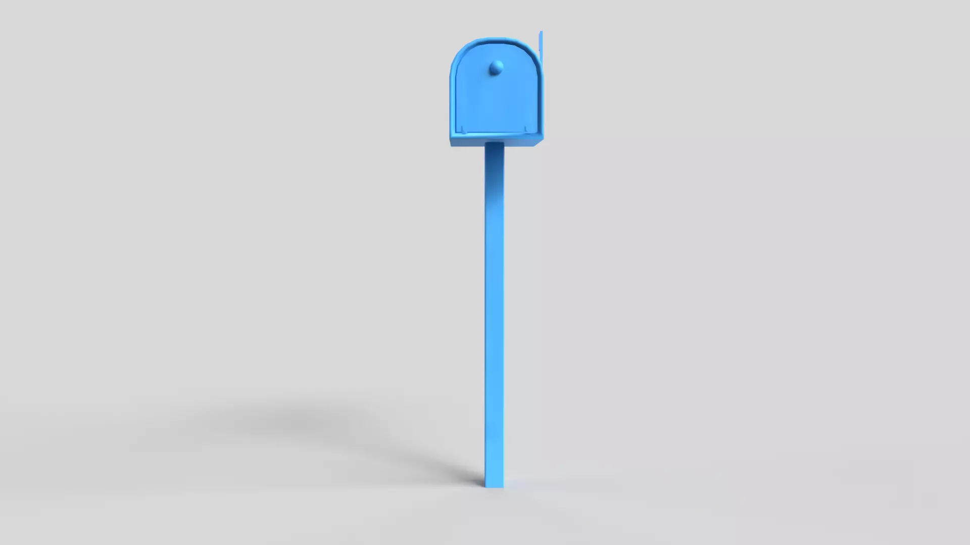Mailbox Low-poly 3D model_0