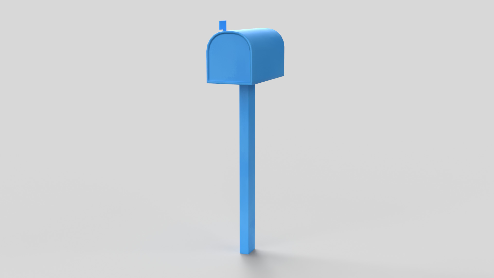 Mailbox Low-poly 3D model_4