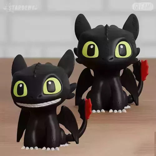 Toothless Chibi Fanart How to Train your Dragon 2 models