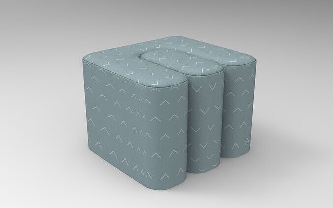 Tris Pouf Low-poly 3D model