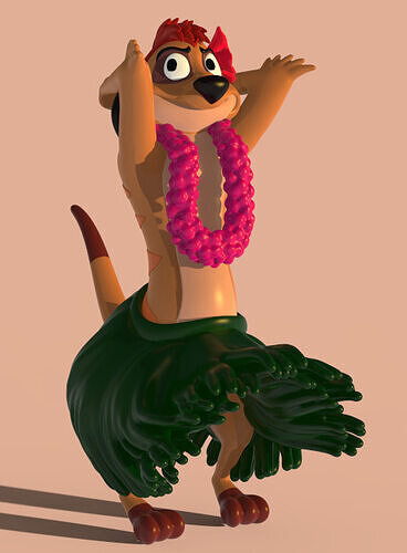THE LION KING - TIMON DANCING HULA - PARTS AND COMPLETE 3D print model