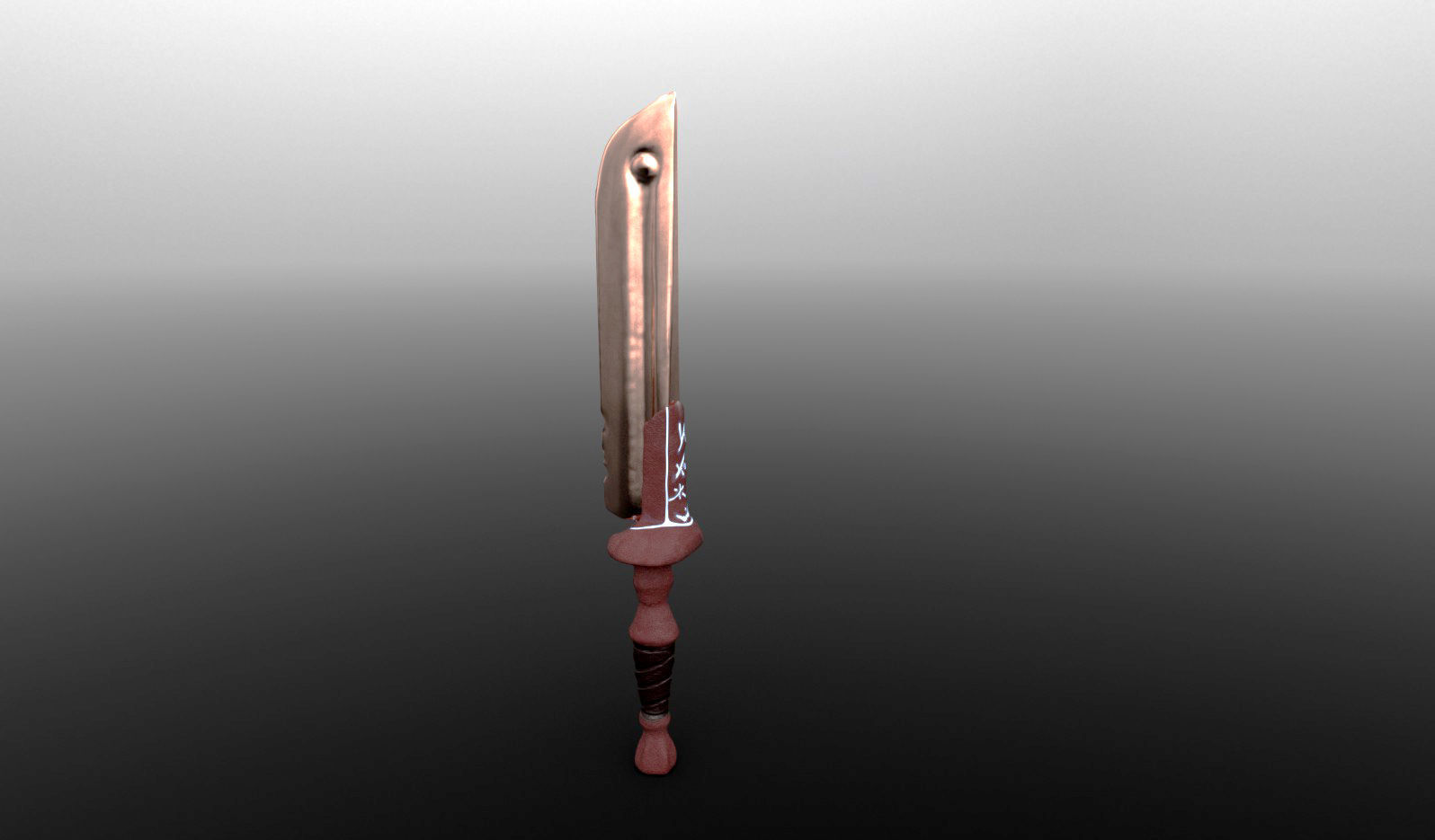Rune Dagger Low-poly 3D model_1