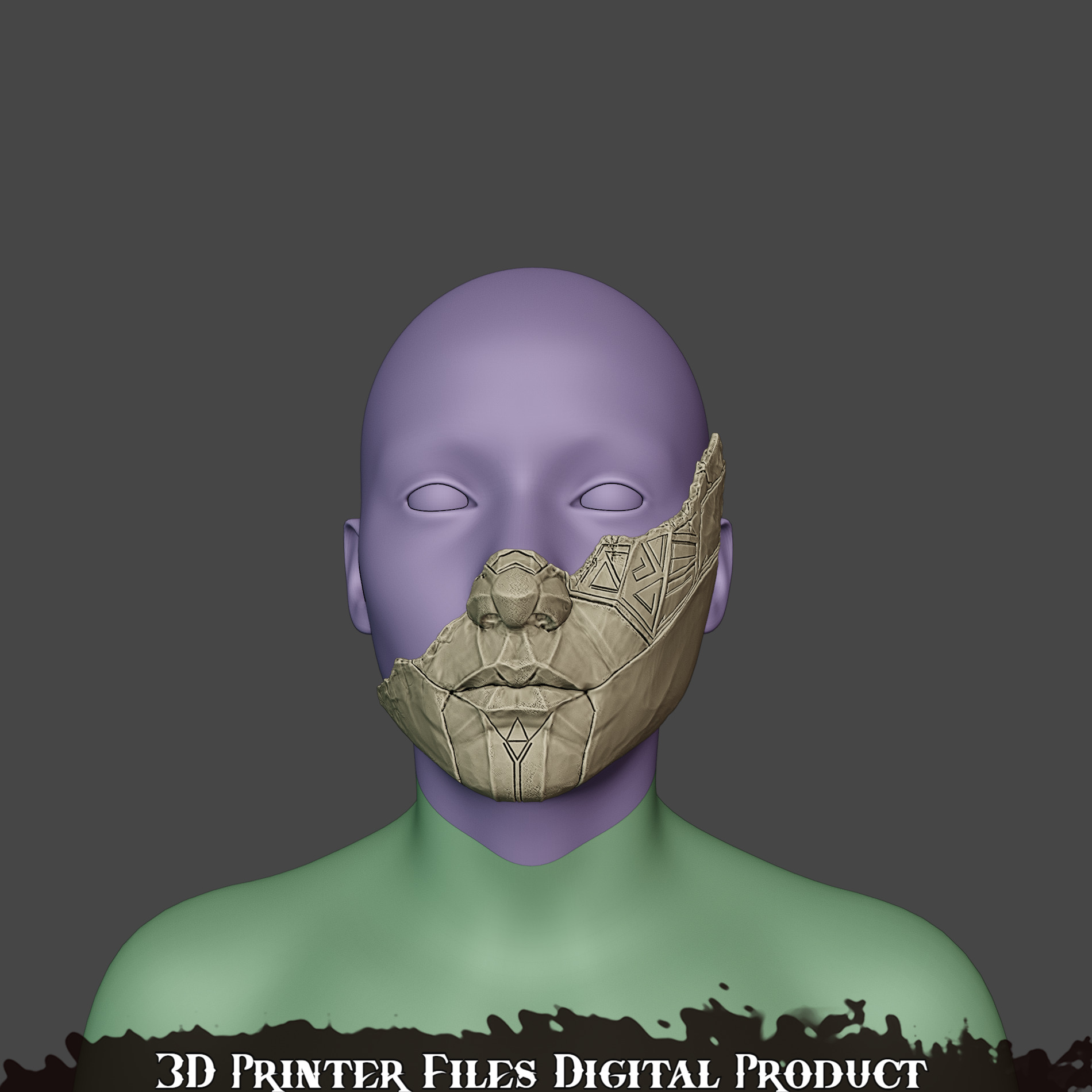 Alicia Mask Clair Obscure Expedition 33 3D print model_5