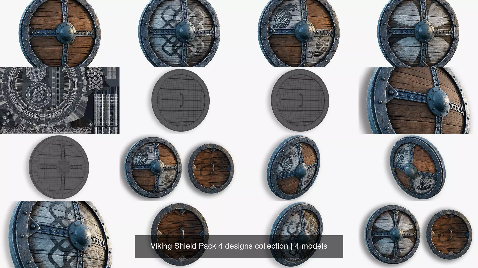 Viking Shield Pack 4 designs collection _0