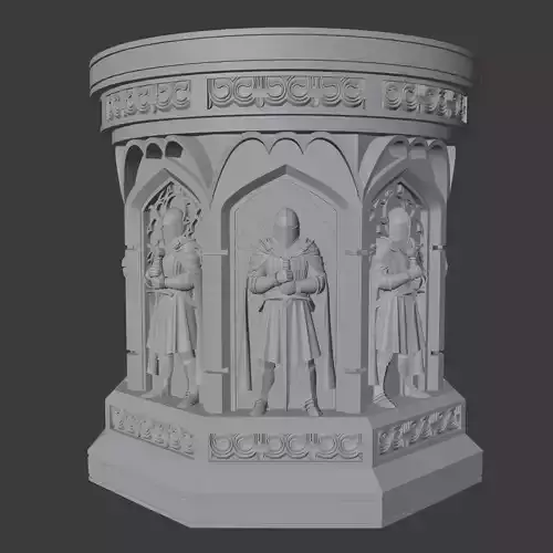 Gothic Knight Pot Medieval Decorative Vase