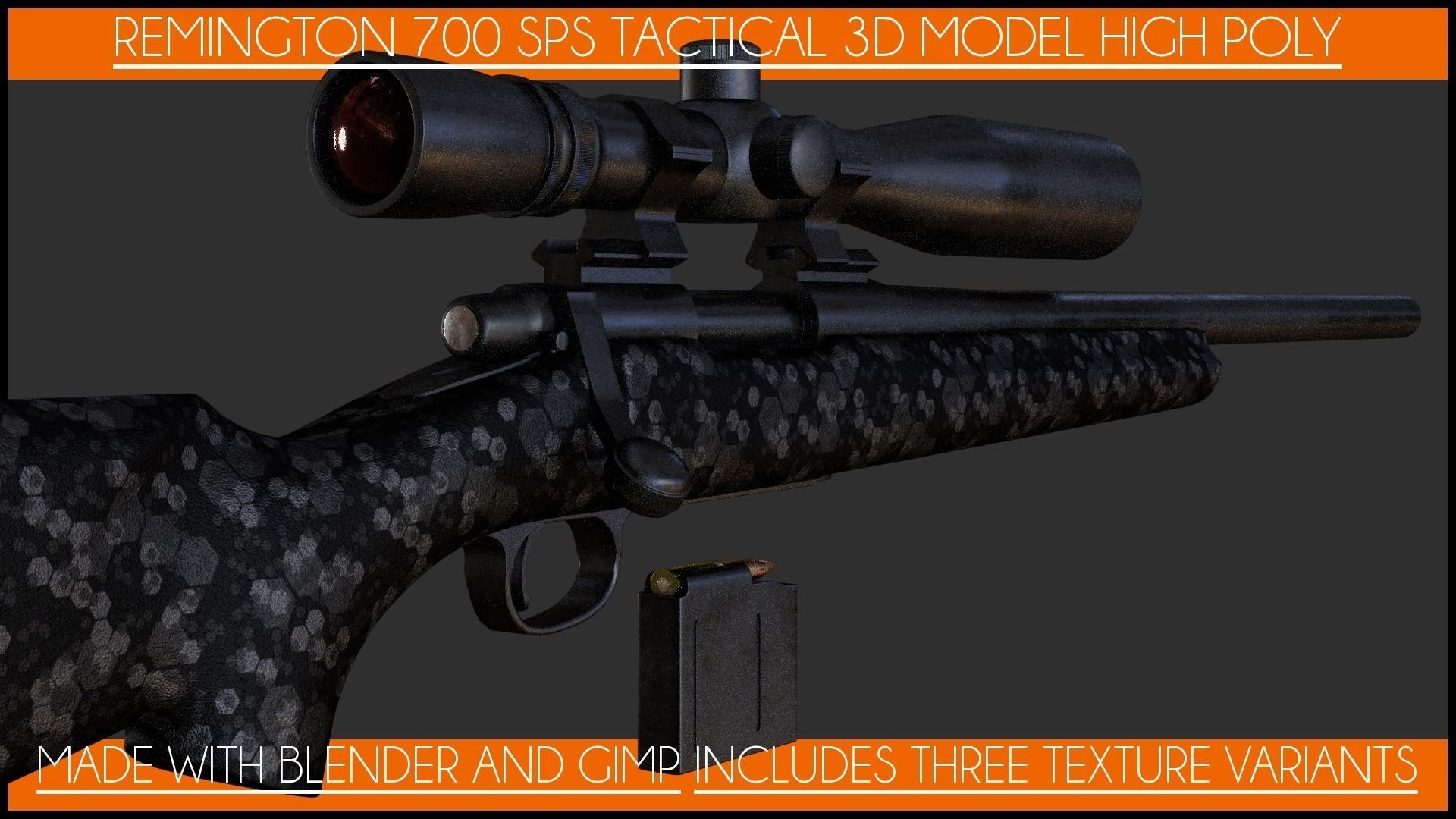 Remington 700 SPS Tactical Free 3D model
