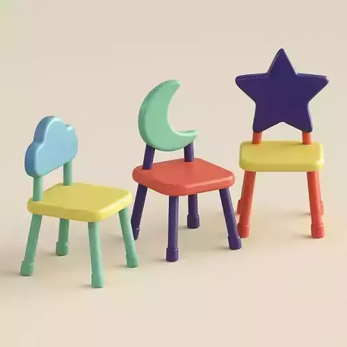 Colorful Kids Chair Set  3 Designs