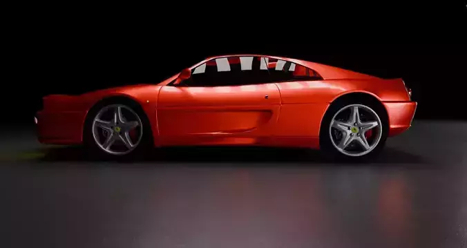 Realistic Ferrari F355 3D Model High Detailed  Sports Car Asset