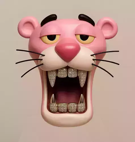 Drip Pink Panther toy 3D print model