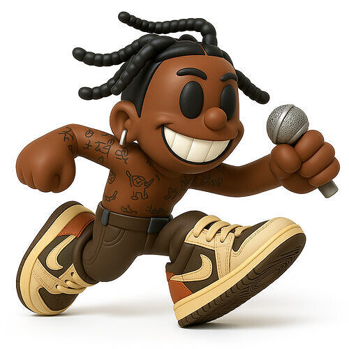 Travis Scott Air Jordan 1 Low Cartoon toy 3D print model